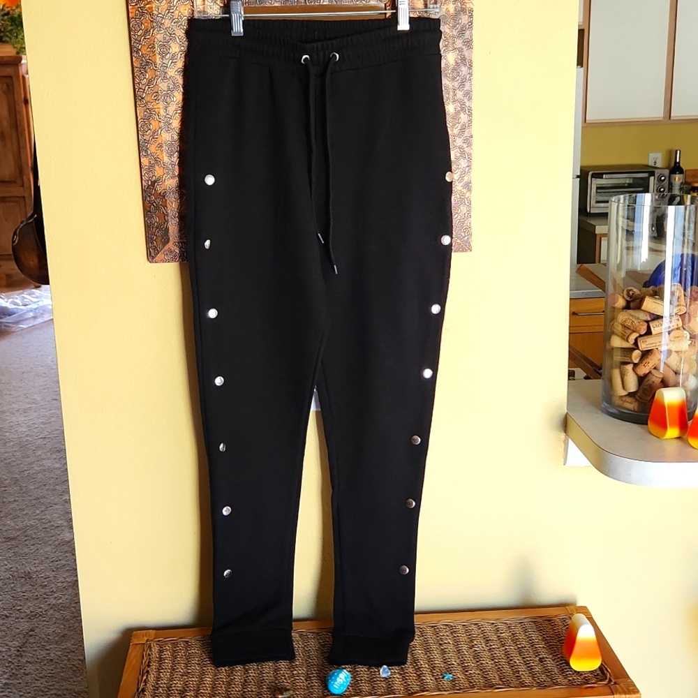 Romeo & Juliet Couture black joggers with silver studs